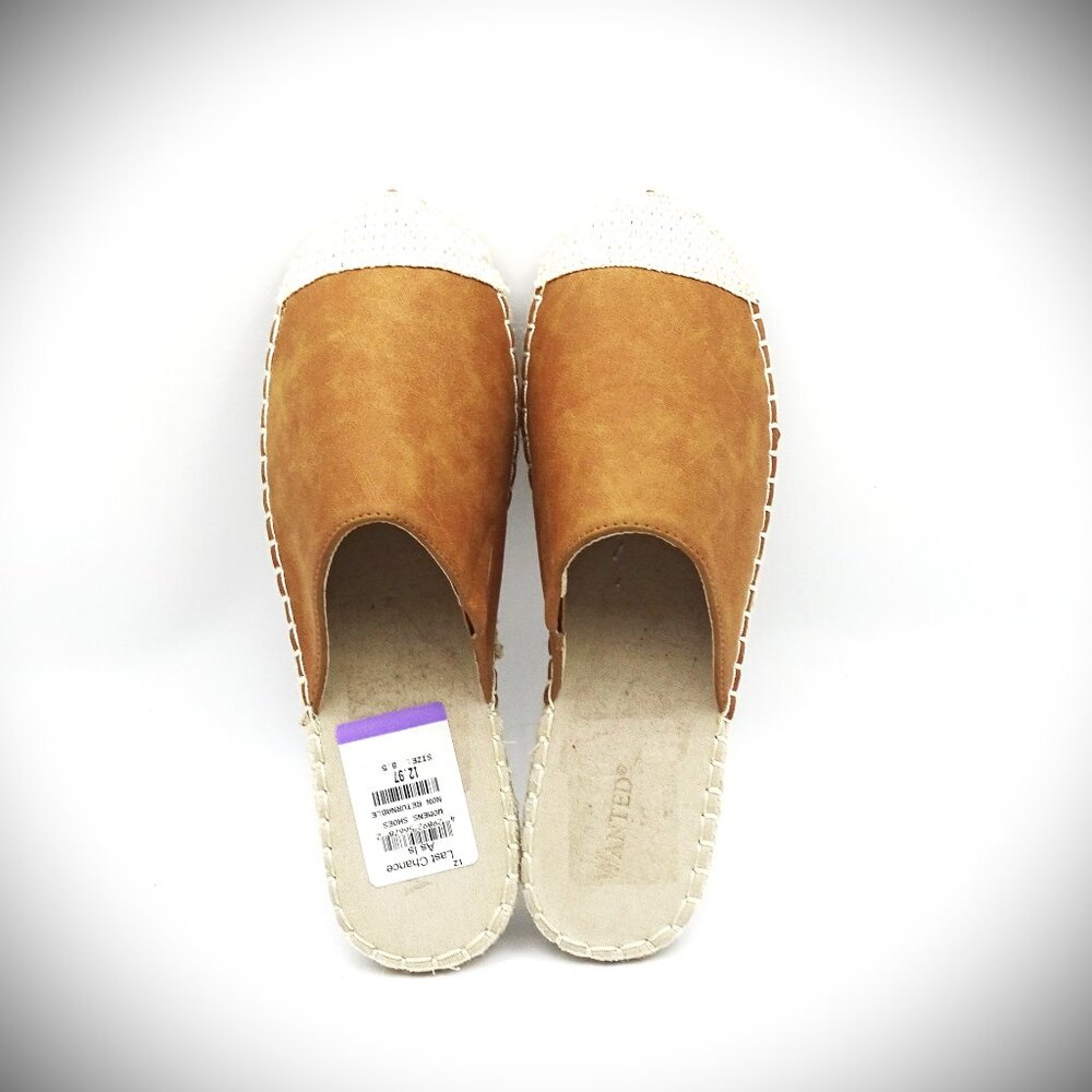 WANTED Man Made Material Colorblock Espadrille In Chestnut Size 8.5 - Picture 4 of 8